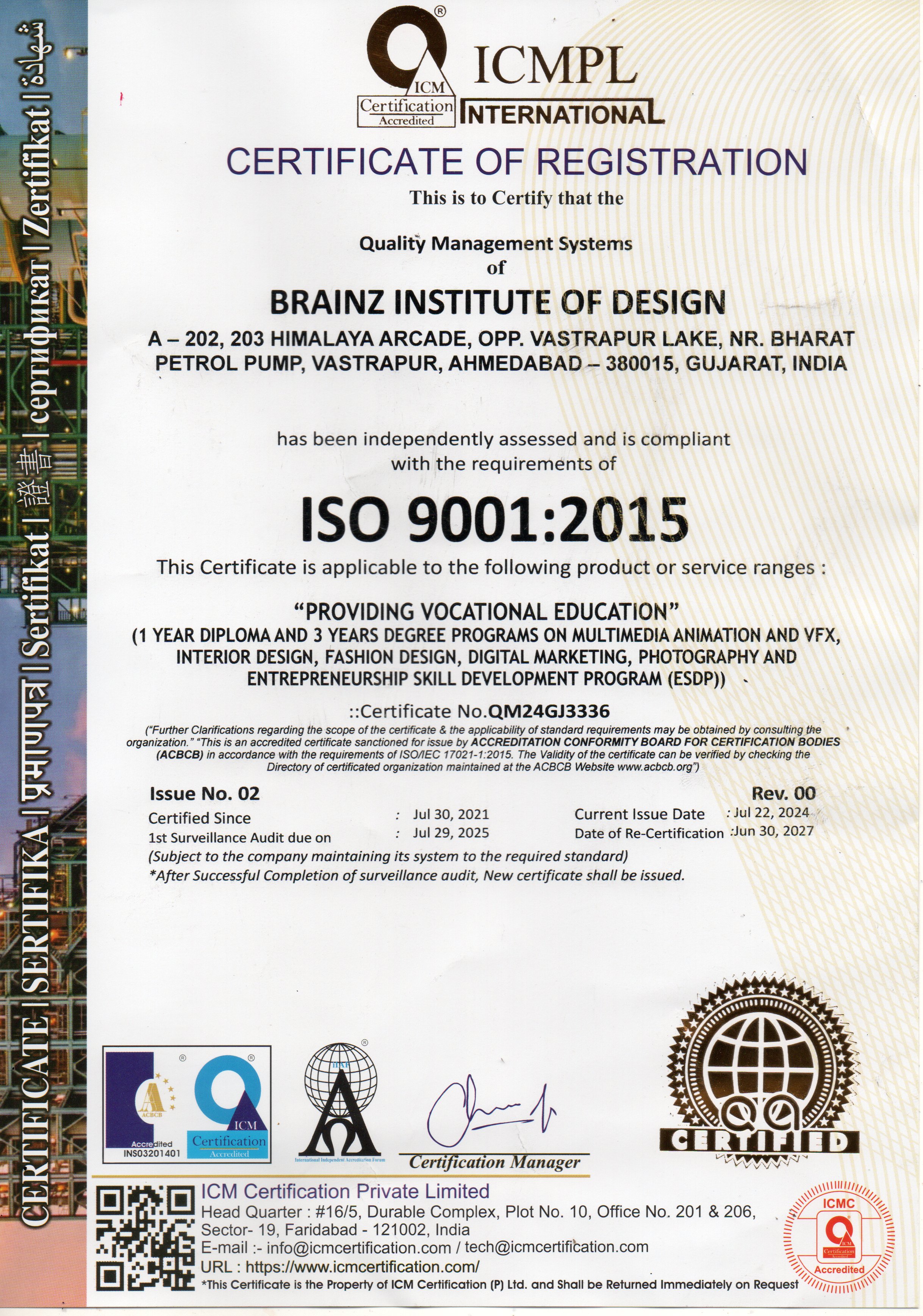 ISO Certified Institute